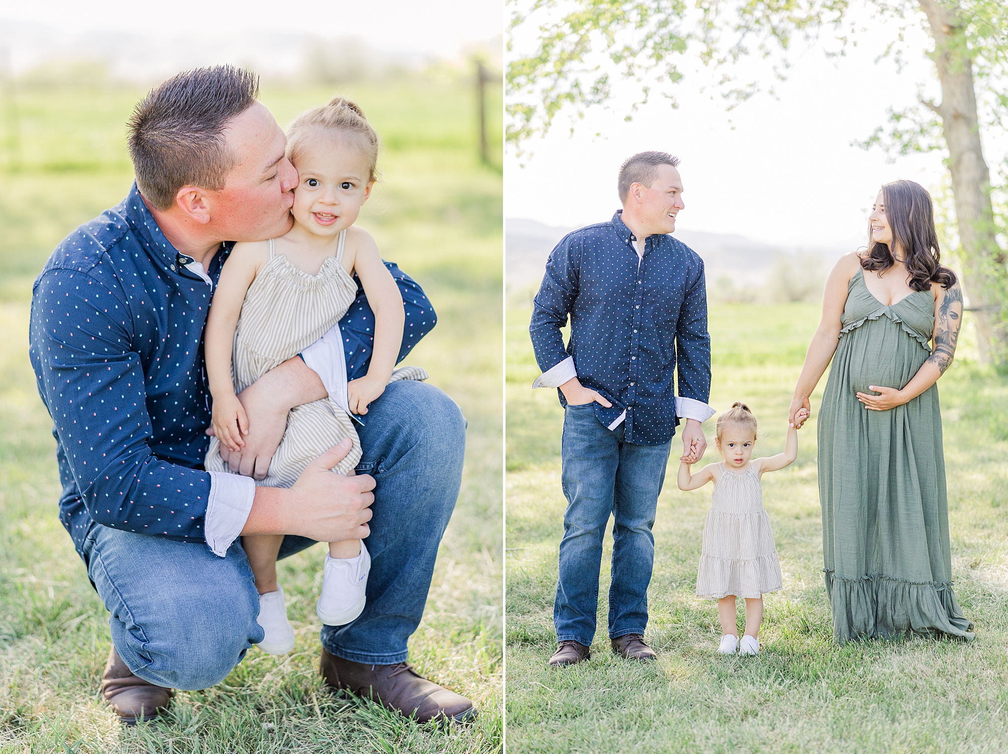 family of three during Apple Orchard Mini Sessions at Ya Ya Orchard