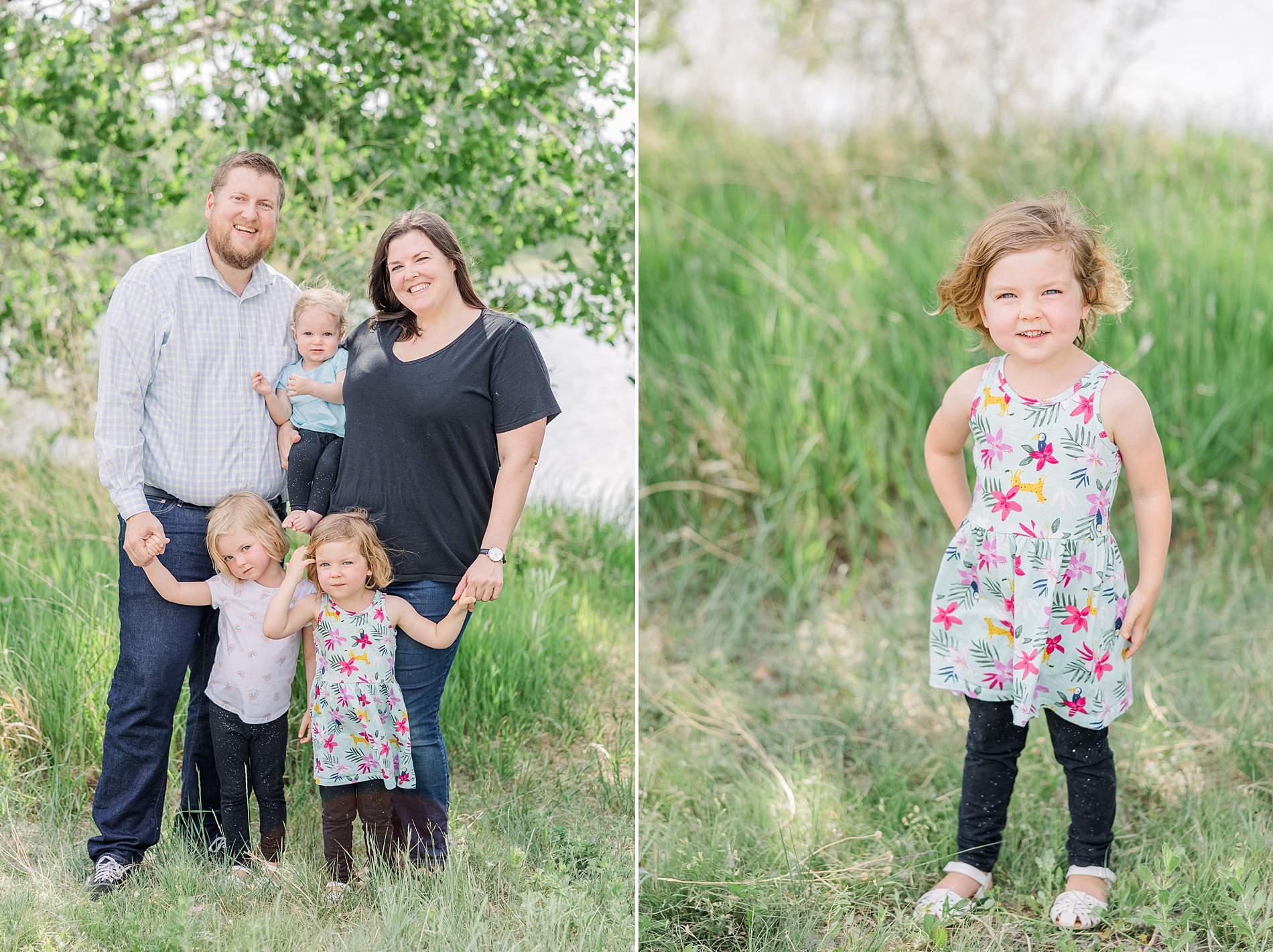family portrait during Father's Day Mini Sessions at Golden Ponds | Longmont, CO Family Photographer