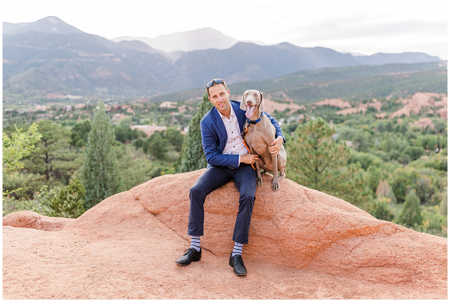 Colorado Springs portrait of man and his dog