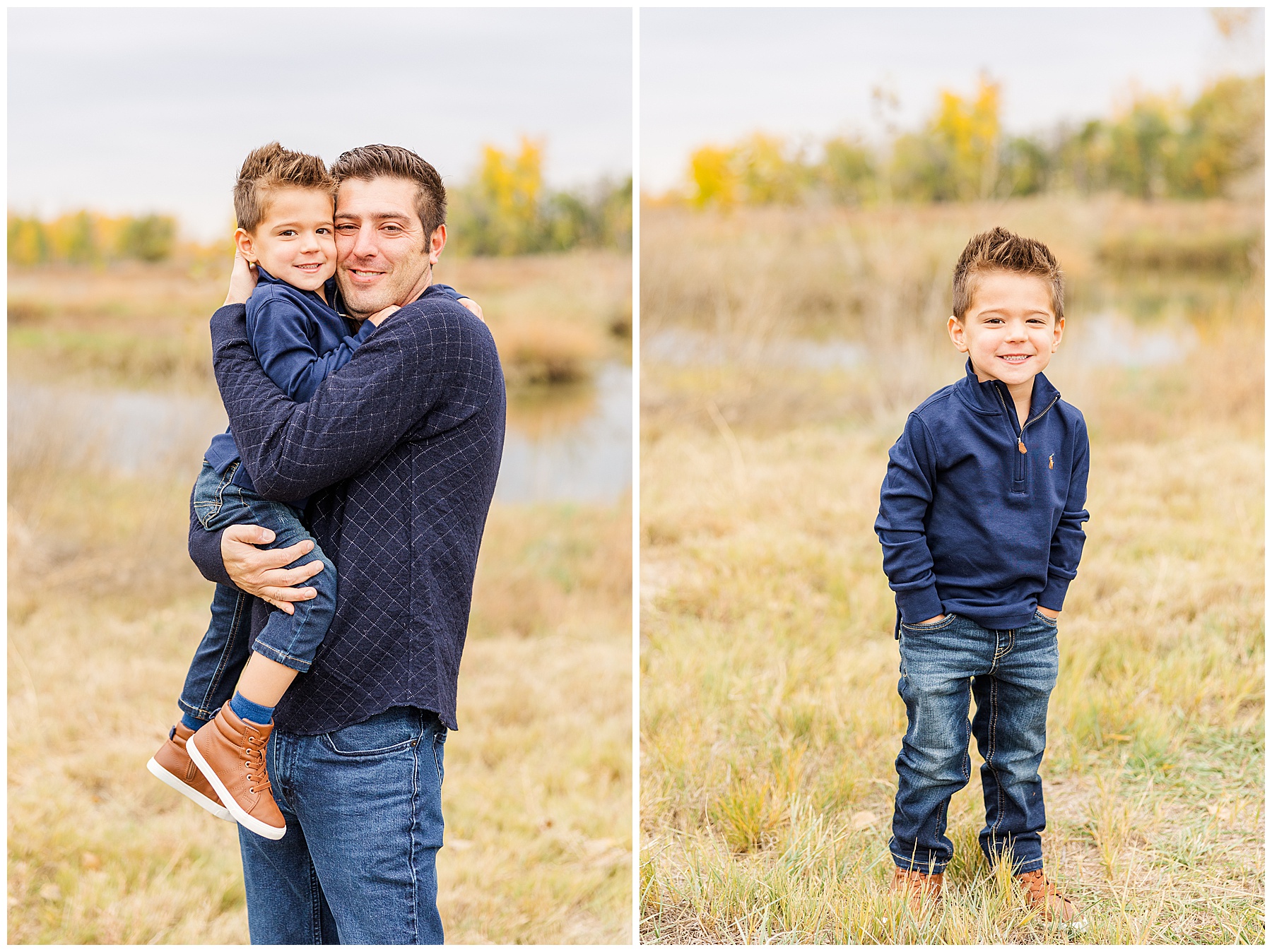 Catherine Chamberlain Photography captures Dad and son snuggling cheek to cheek