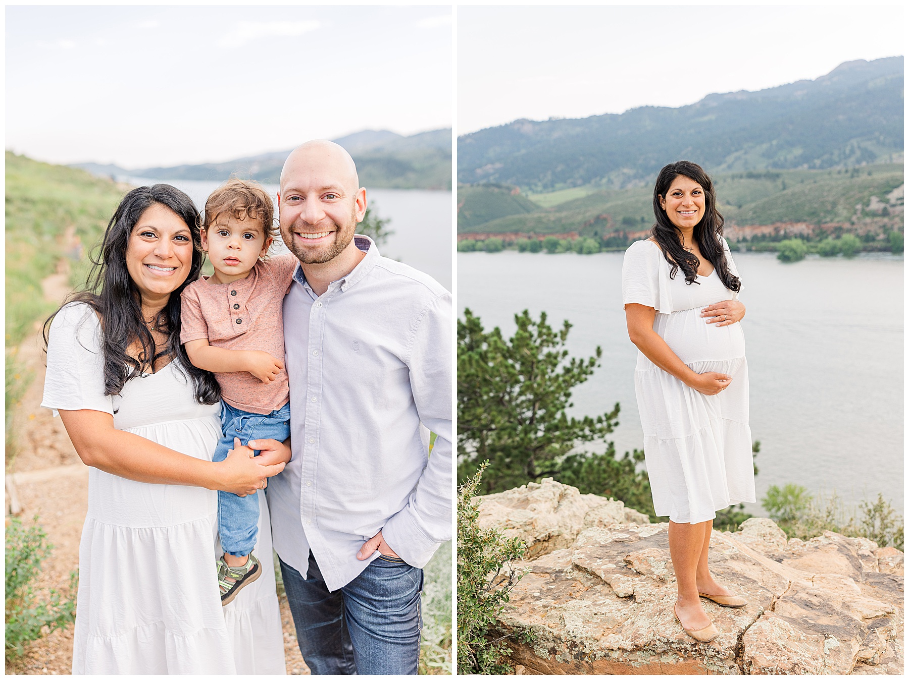 Mother poses for Agnello Family Maternity Session