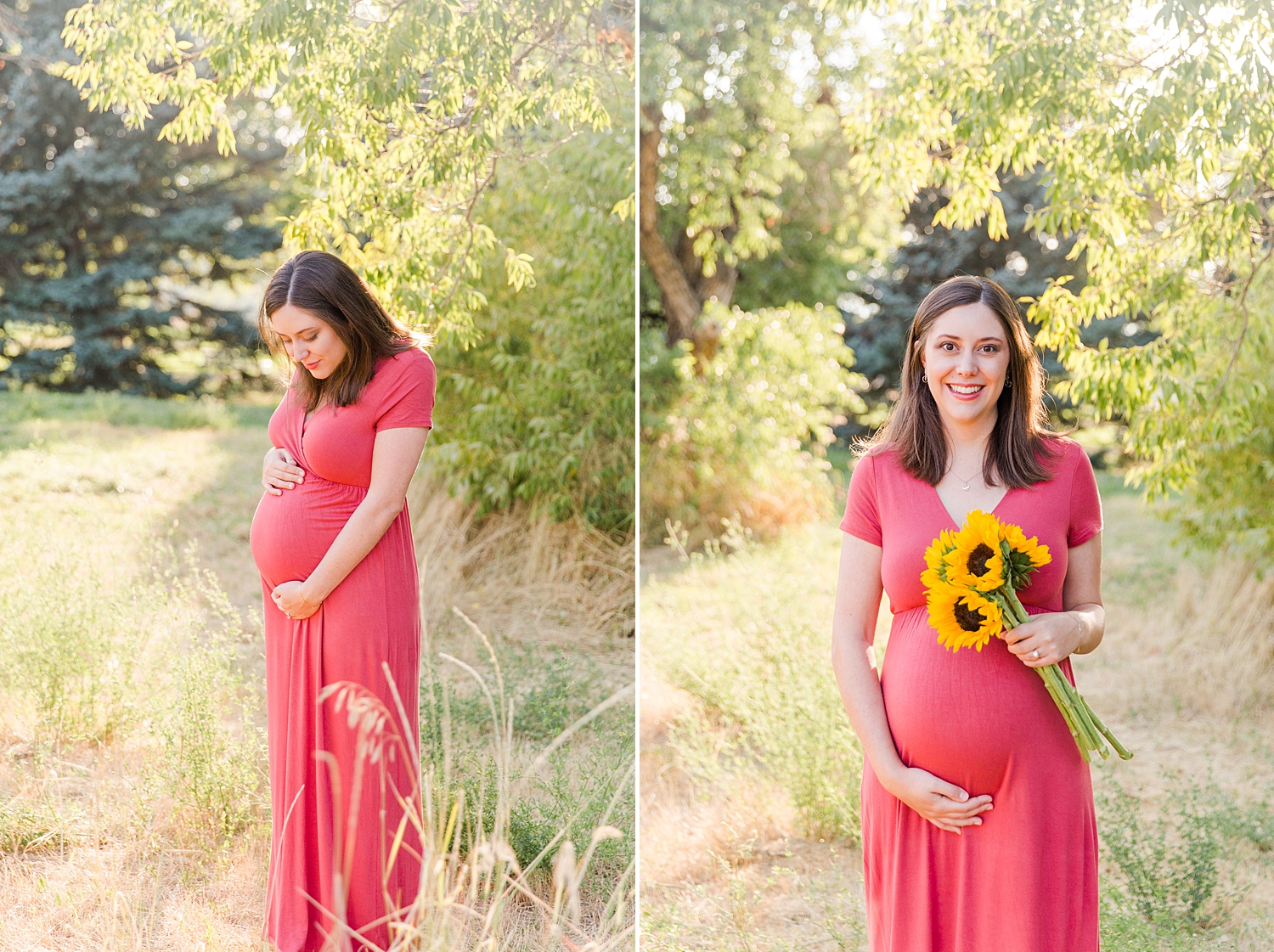 maternity shoot of expecting mom at Majestic View Park in Arvada, Colorado