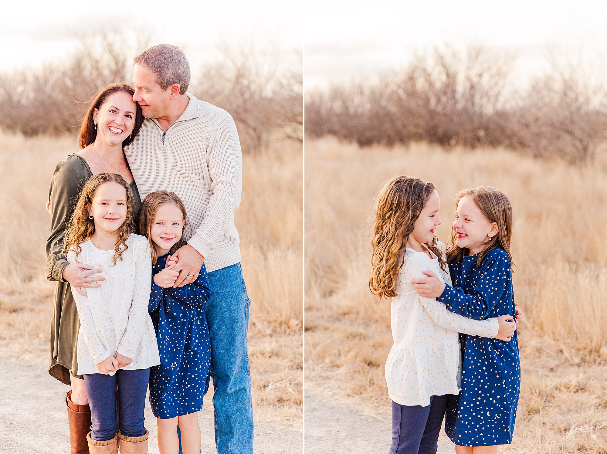 family of four during mini session in Longmont CO
