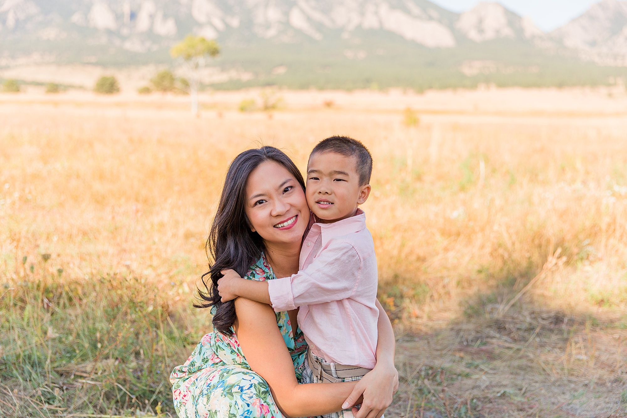 mother and son at Boulder CO family session