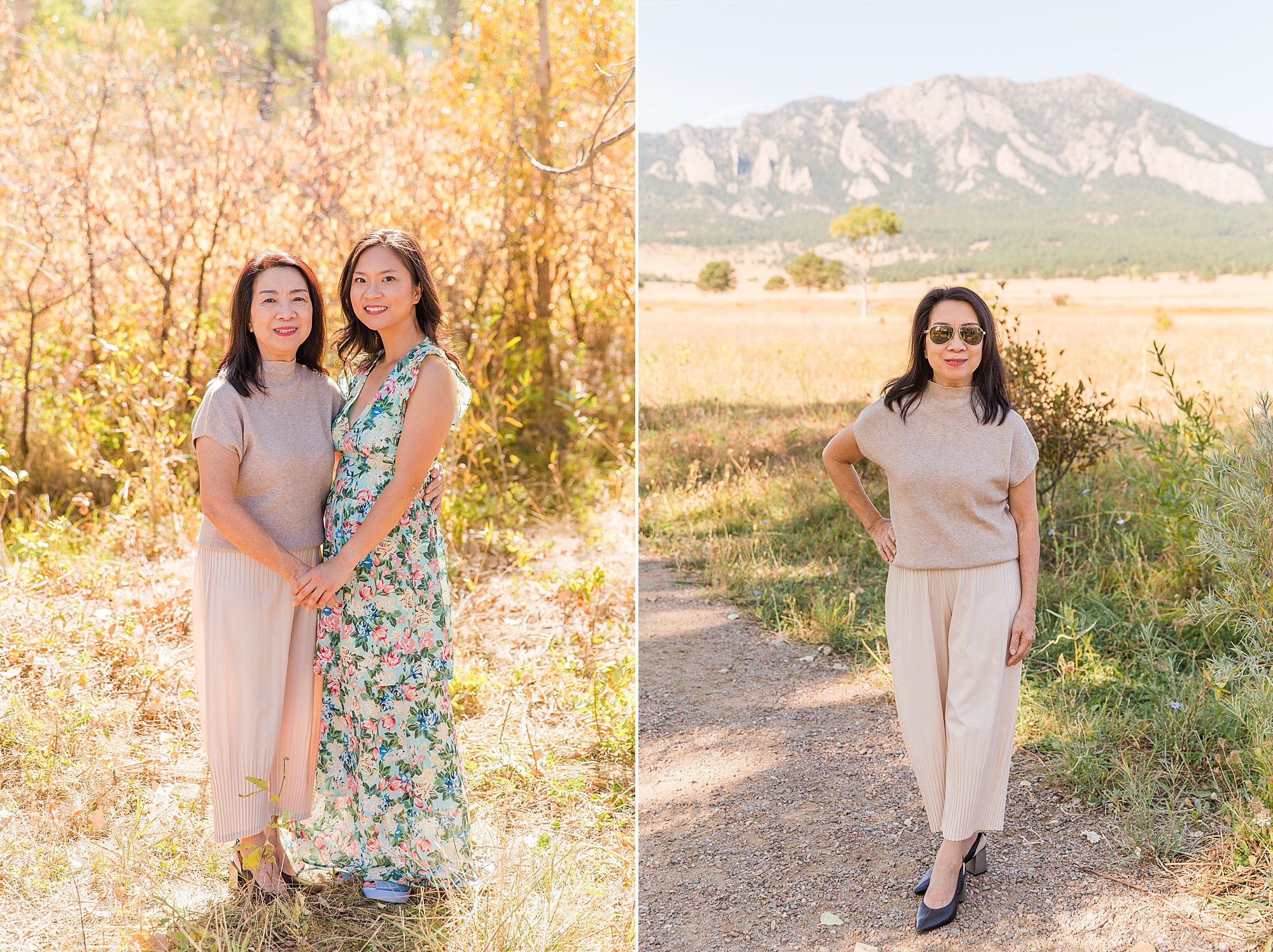 mother and daughter during Boulder CO Family Session at South Boulder Creek Trailhead