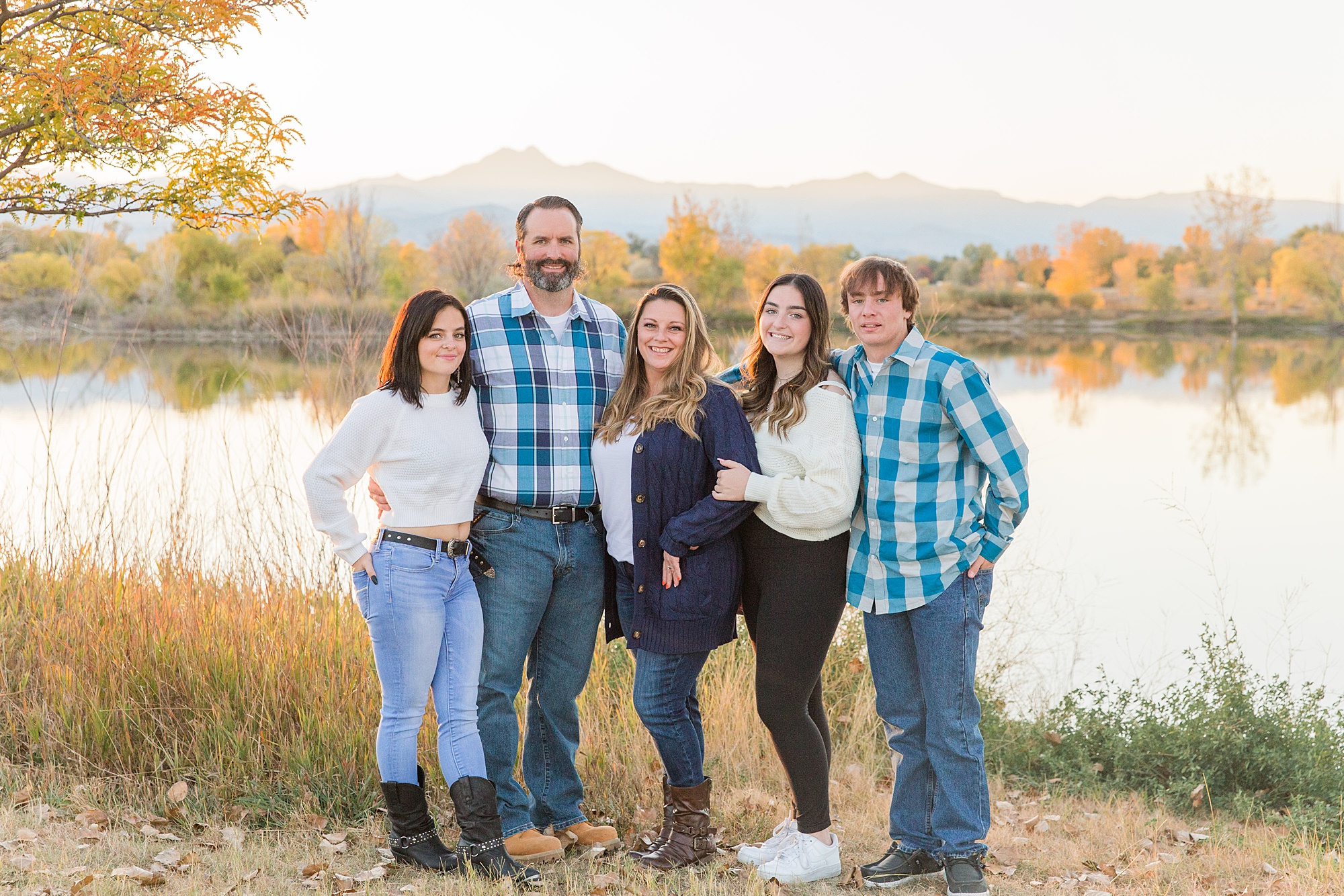 Golden Ponds Fall Family Portraits by Longmont CO Family Photographer Catherine Chamberlain