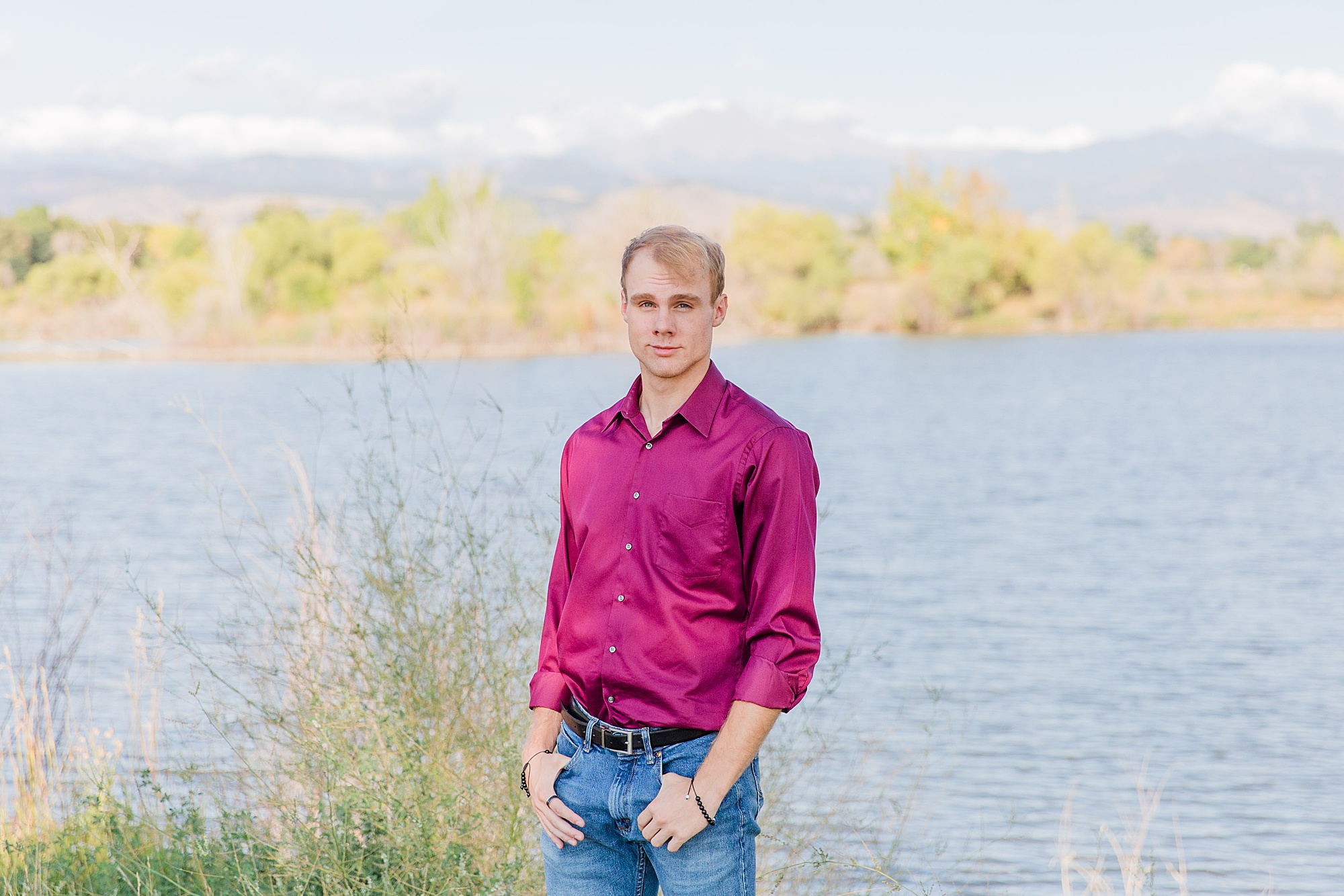 Golden Ponds Senior Session by the water