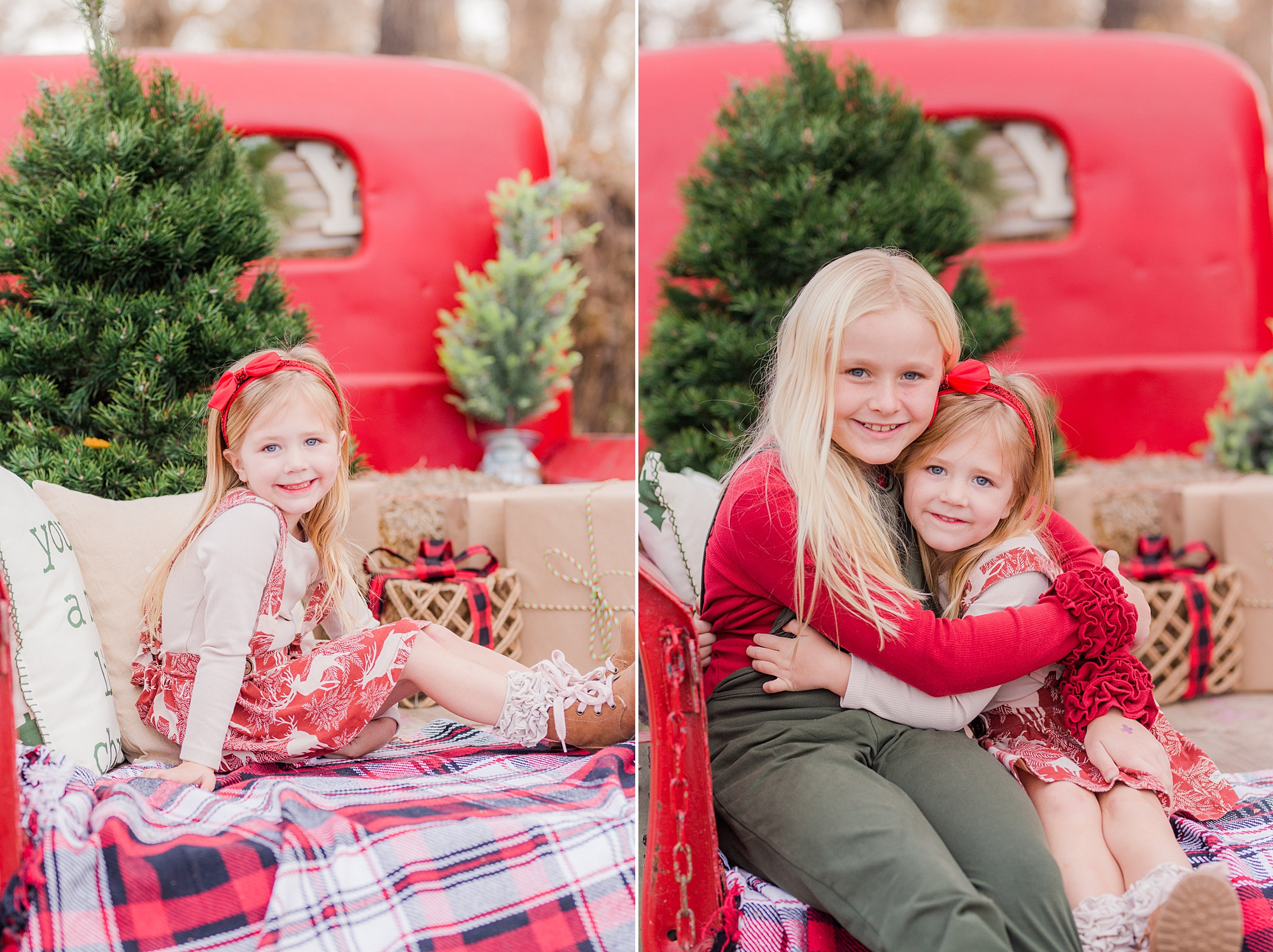 Christmas Red Truck Mini Sessions by Colorado family Photographer