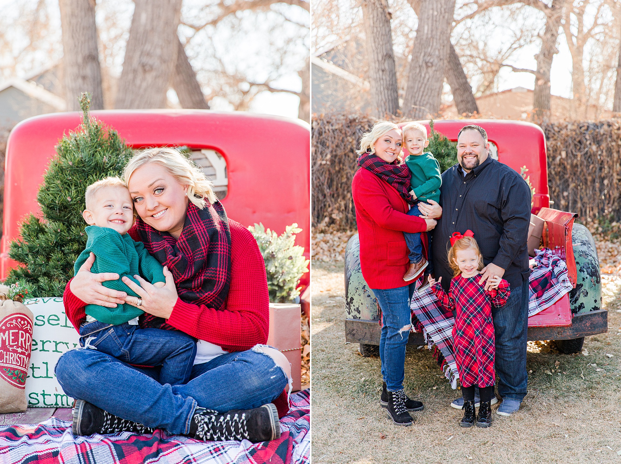 Longmont CO photographer captures family of four during Christmas Session