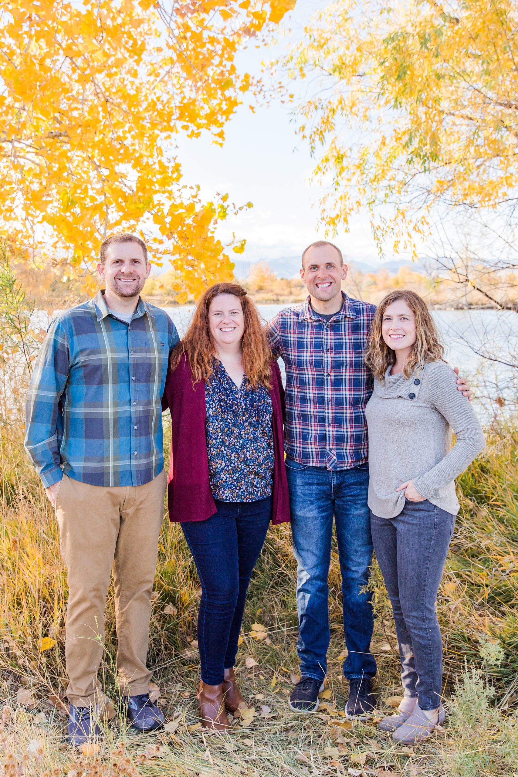 4 siblings during CO fall family session