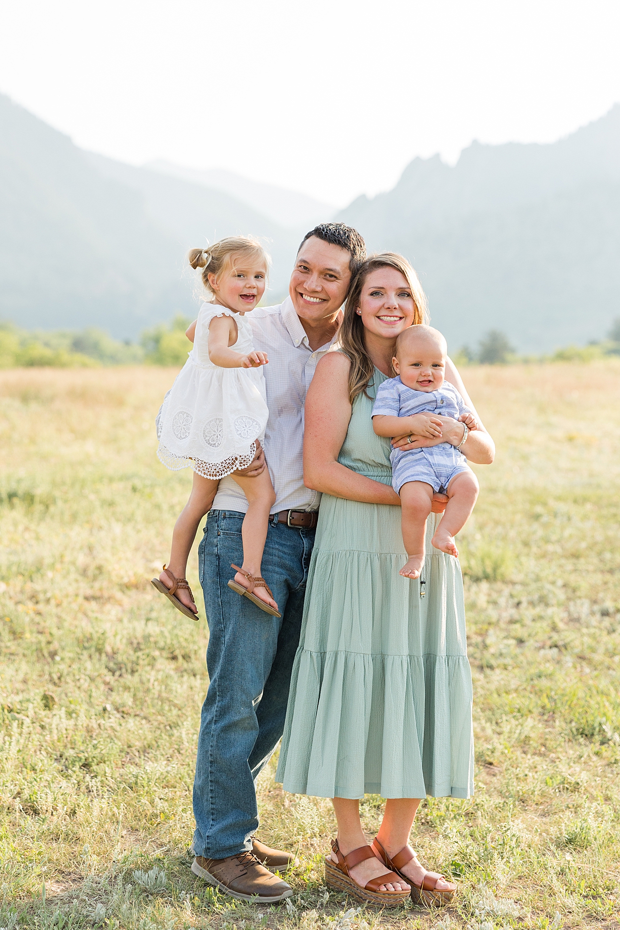 Boulder CO Spring Family Session at South Mesa Trailhead