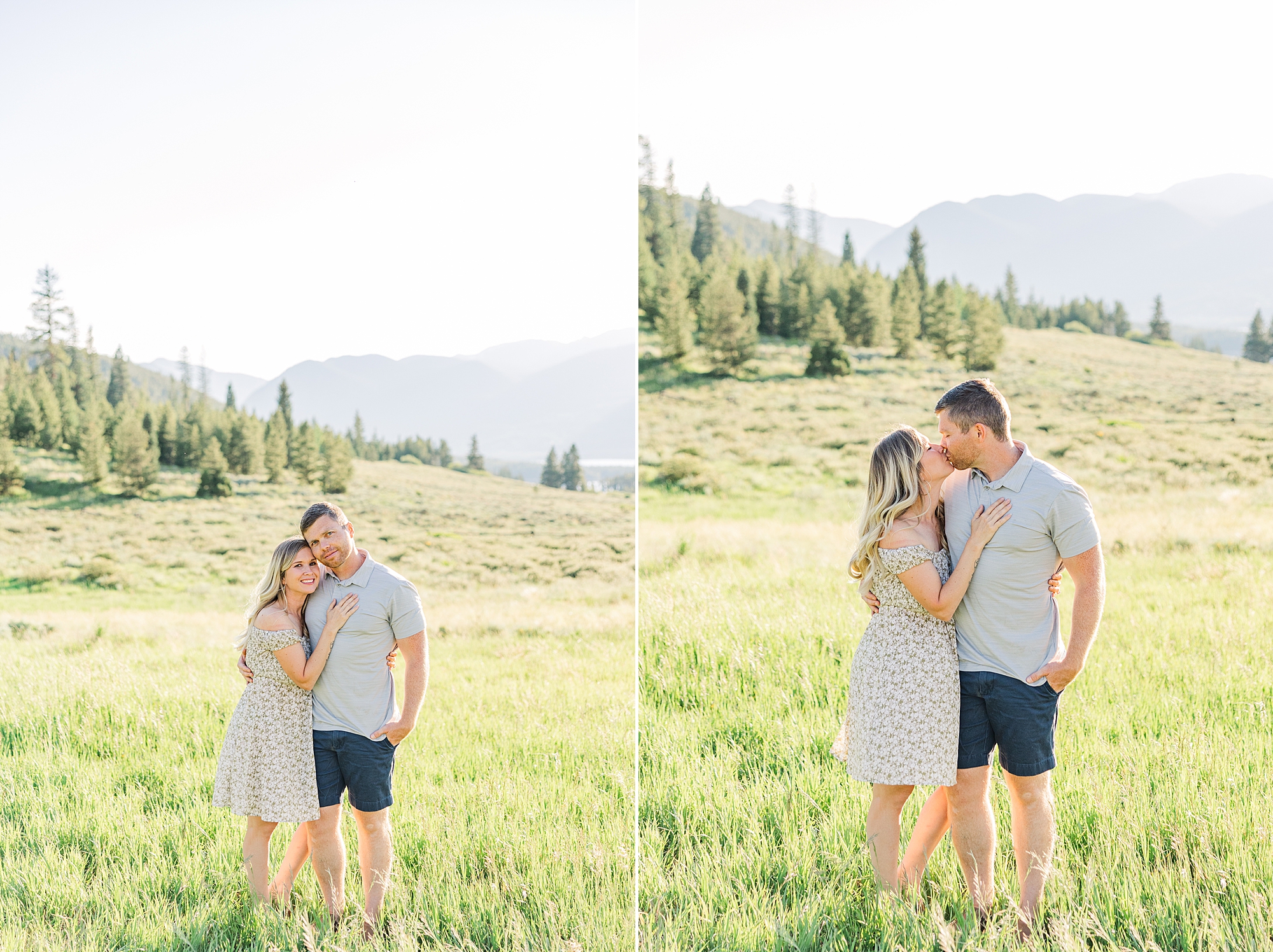 light and airy couple portraits in Dillon CO 