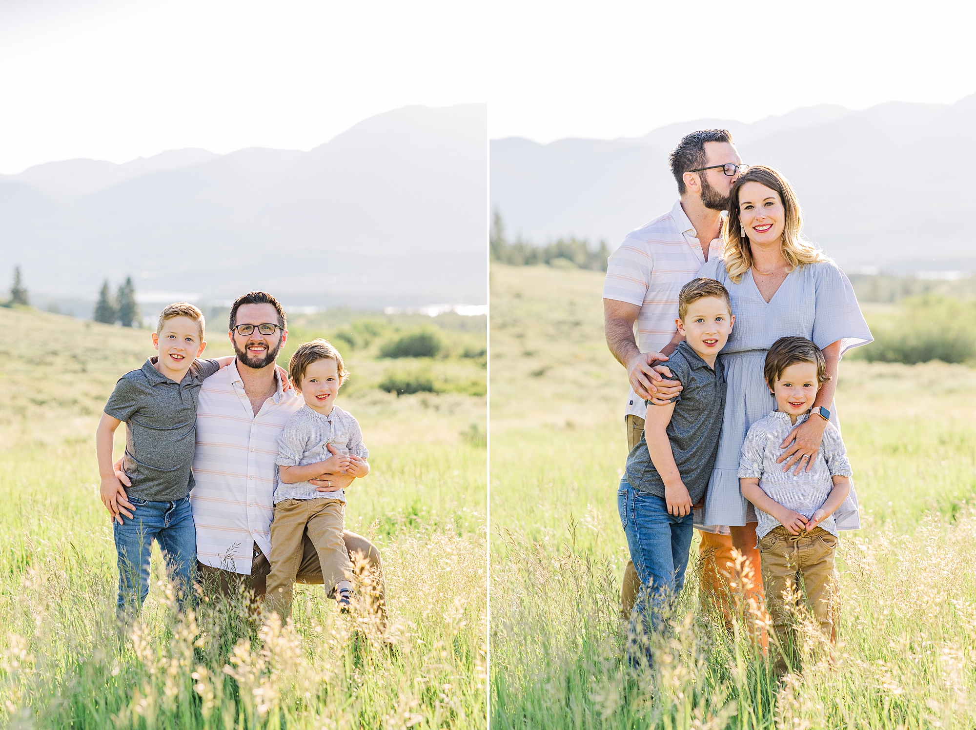family of four during Family portraits in CO