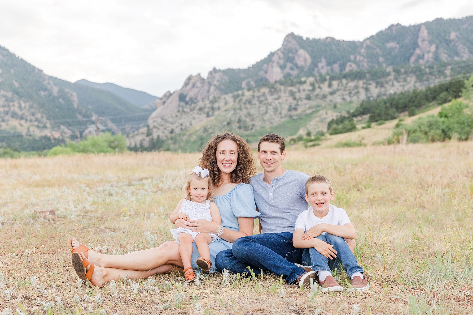 Boulder CO Summer Family Session at South Mesa Trailhead
