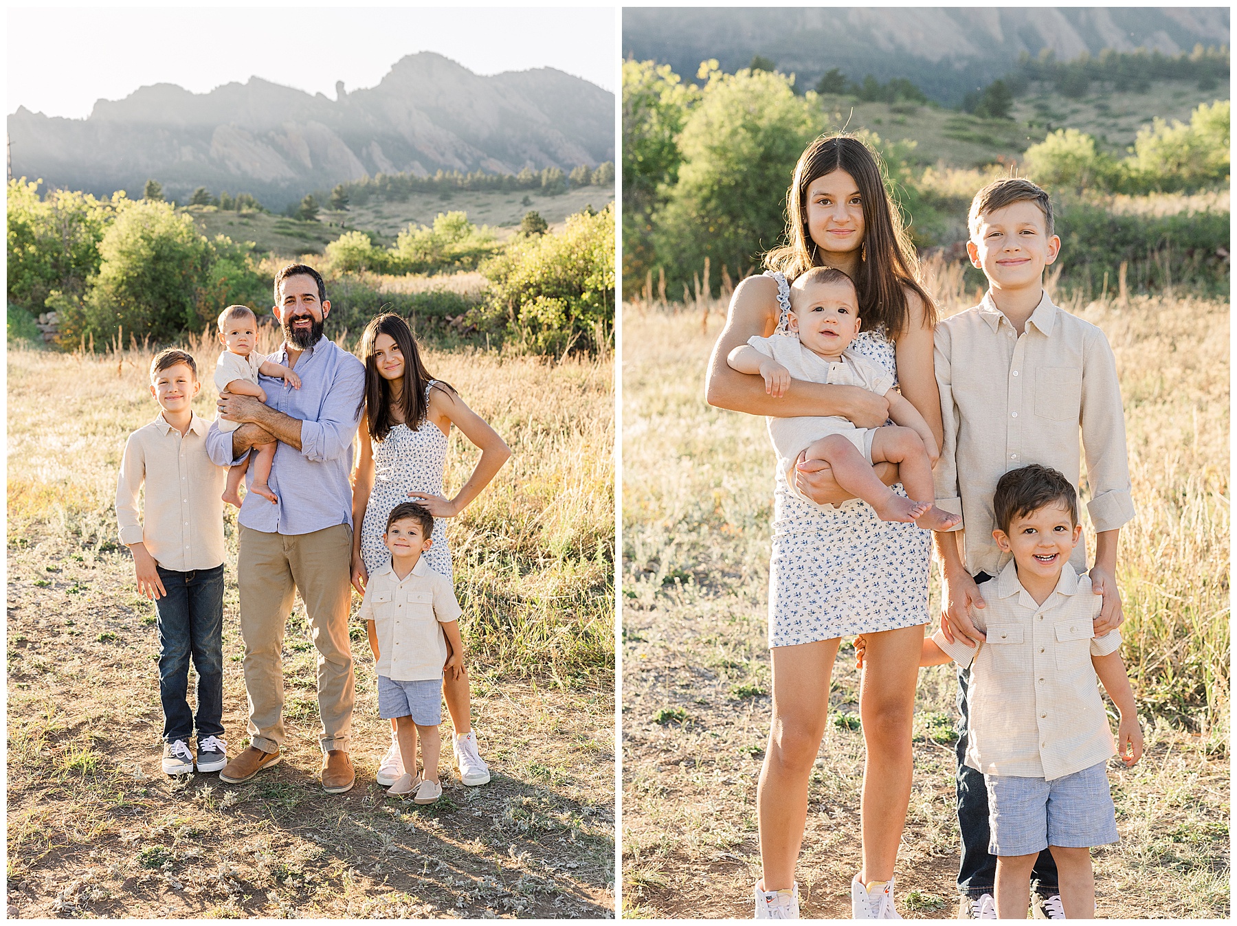 light and airy family photo during fall