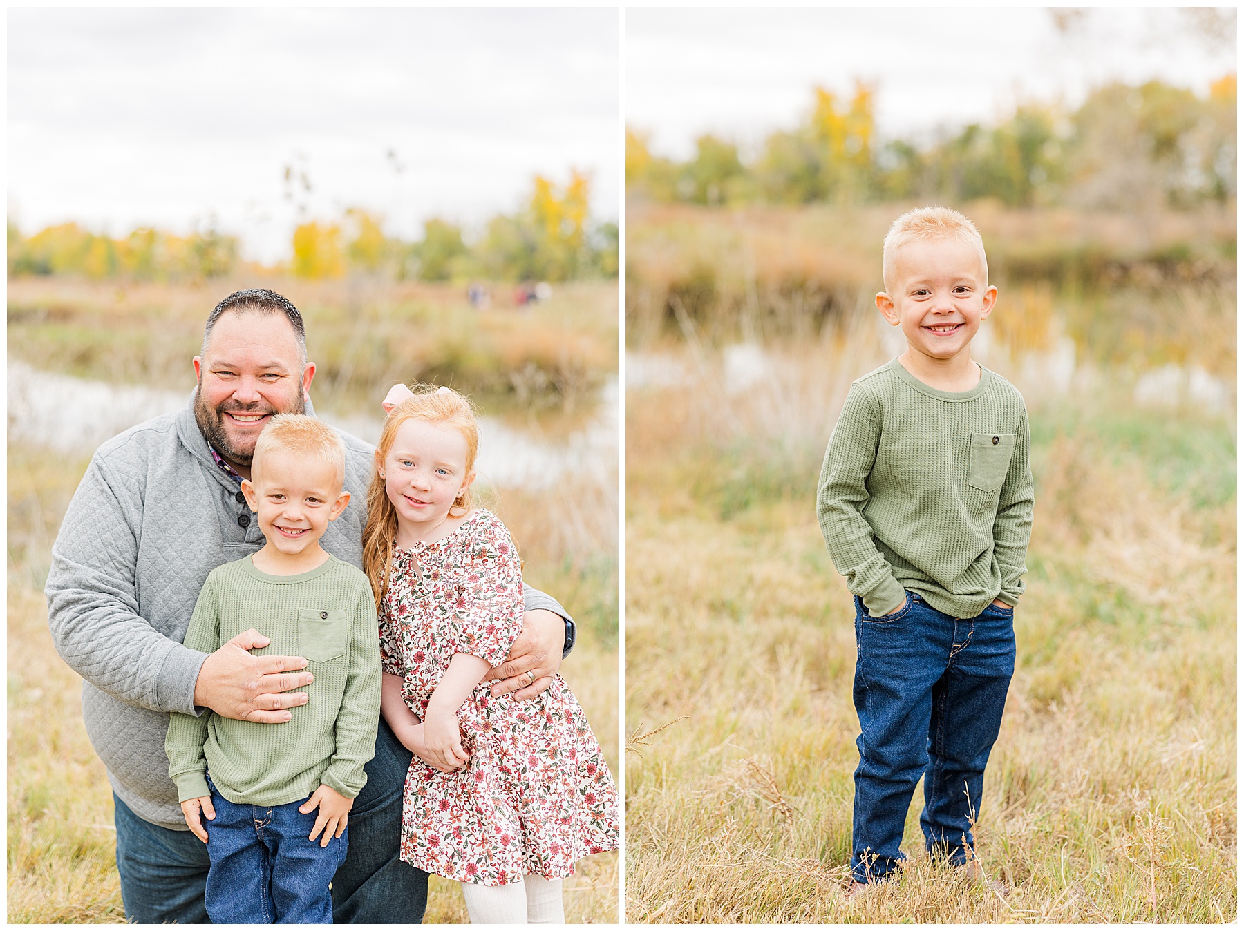Fall mini session son with his hands in his pants pockets