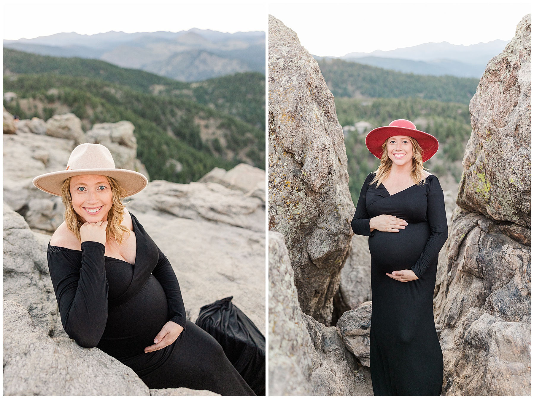 Golden hours maternity session with mom