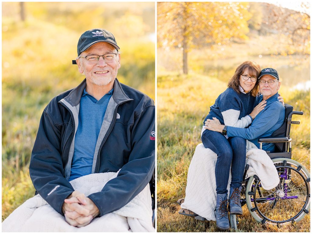 Sandstone Ranch family session in Longmont, CO with husband and wife