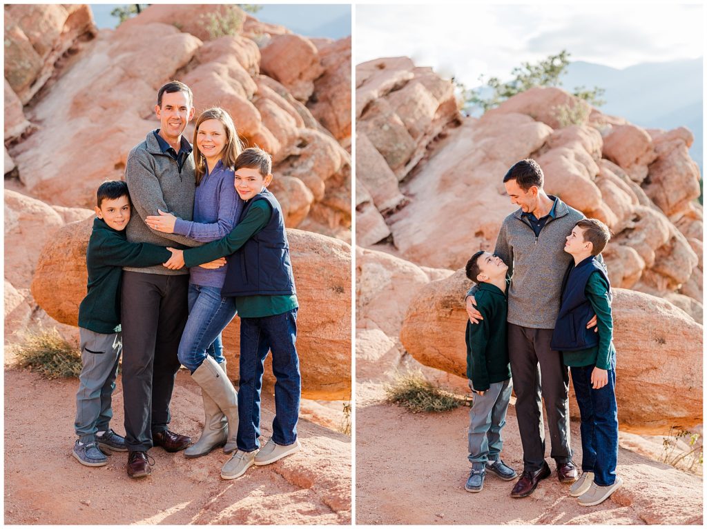 family of four take fall family mini sessions with Catherine Chamberlain Photography