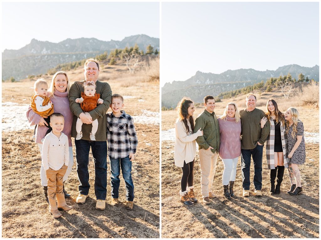 grandparents and grandchildren stand and pose for Catherine Chamberlain Photography during Cohen Extended Family Session