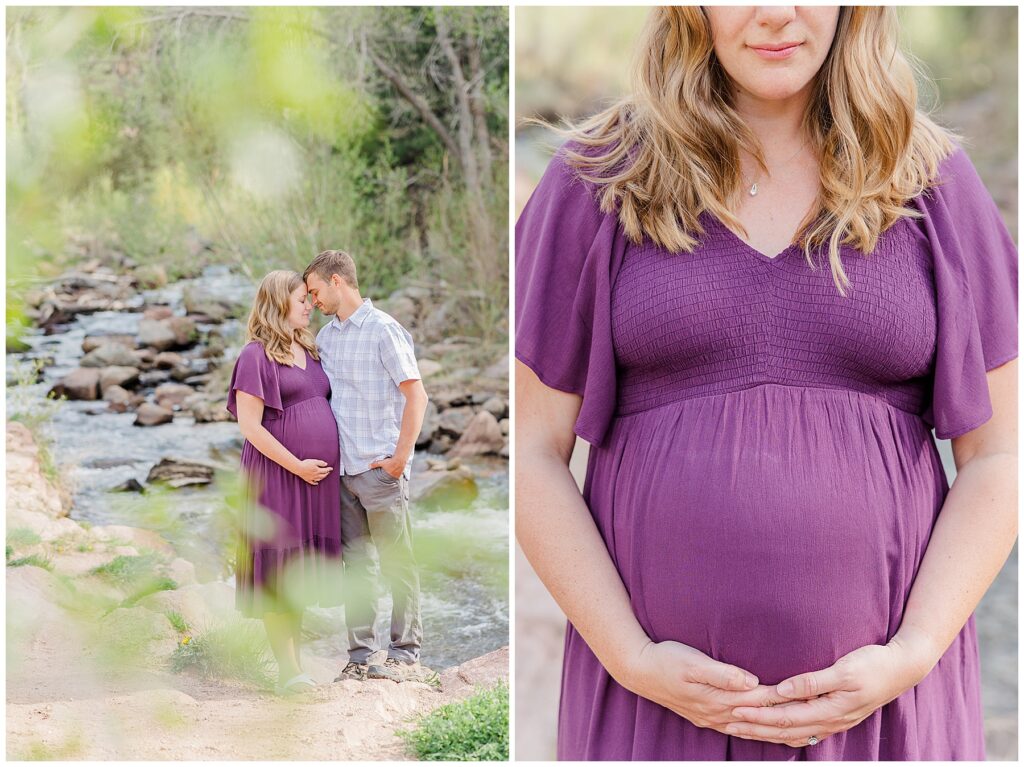 Close up photo of expecting mother taking by Catherine Chamberlain Photography 