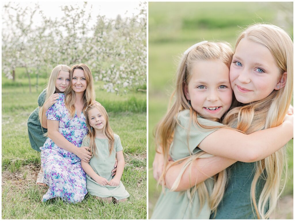 Sister hugs and are featured in a blog about how to capture the best in Children during a photoshoot