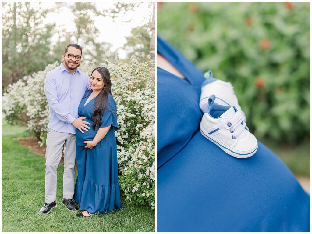 Baby shoes on the belly shot taken by Catherine Chamberlain Photography Associate