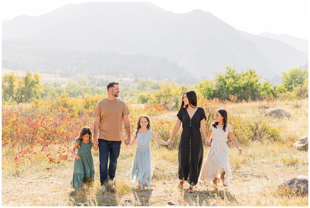 Family of five pose for a blog that serves as a reflection of togetherness 