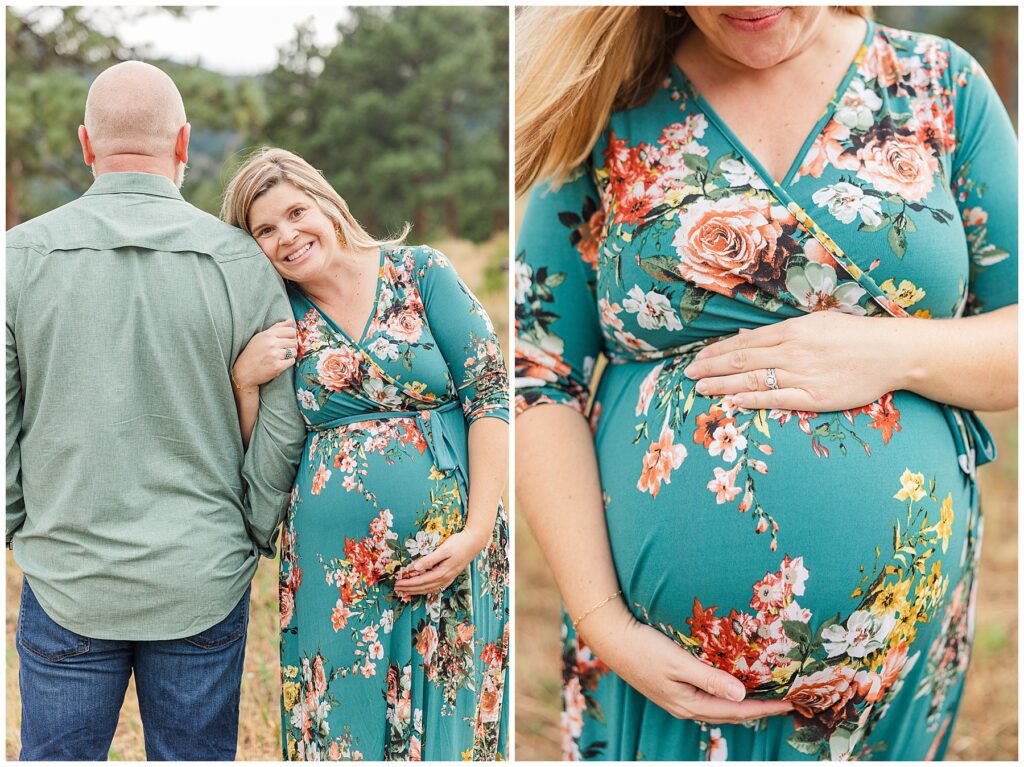 Maternity Session with expecting mother and father in Boulder