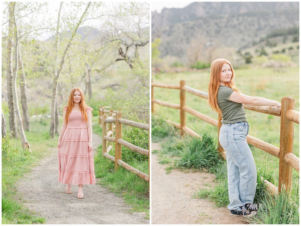 Senior session outdoors with Halie in Boulder, CO with Catherine Chamberlain Photography