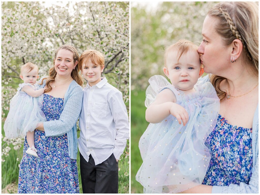 apple blossom mini sessions with family photographer Catherine Chamberlain of Colorado