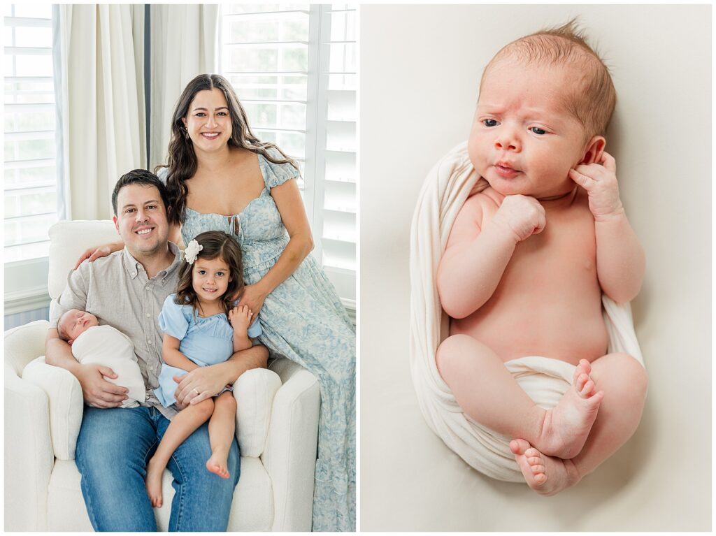 Light and airy in-home lifestyle newborn session with family photographer Catherine Chamberlain Photography based in northern Colorado