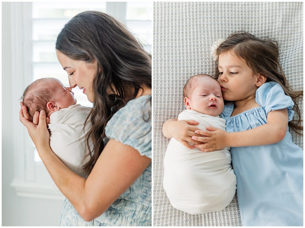 The Secret to Genuine Sibling Smiles During a Newborn Session in Colorado