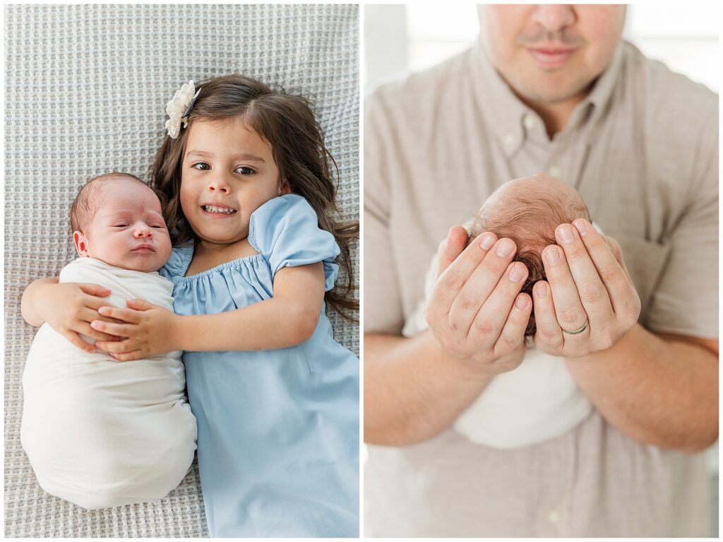 The Secret to Genuine Sibling Smiles During a Newborn Session in Colorado