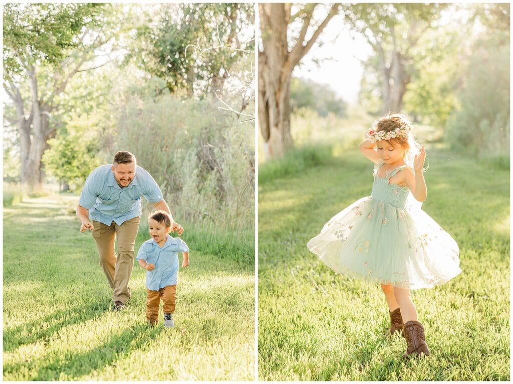 Girl twirls in her dress outside in green nature The Honest Answer to Why Sales Feel Hard for Most Photographers